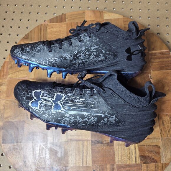 Under Armour Blur Smoke Suede 2.0 Men's Size 9 Football Cleats Black 3027978-001 - Picture 10 of 12